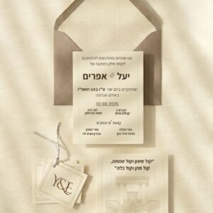 הזמנה חתונה- אפרים בית מקדש